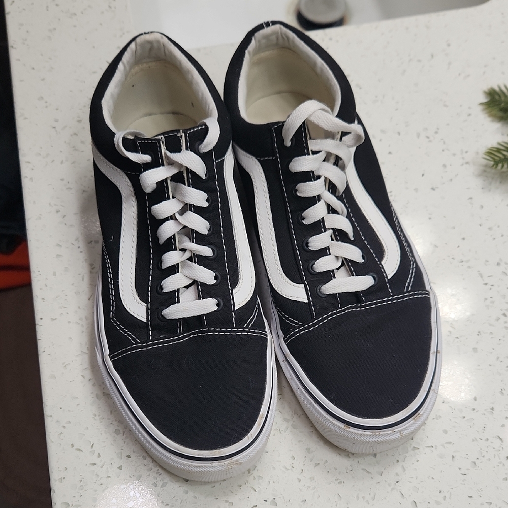 Vans Black and White Athletic Shoes